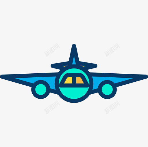 飞机运输141线颜色图标svg_新图网 https://ixintu.com 运输 颜色 飞机