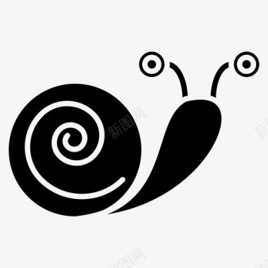 蜗牛动物秋天的黑暗图标图标