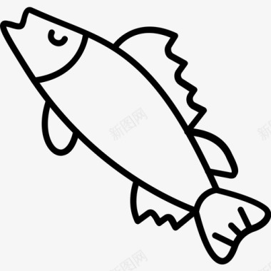 鱼鳞鱼淡水图标图标