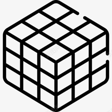 Rubik书呆子36线性图标图标