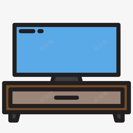 电视家用设备15线性彩色图标svg_新图网 https://ixintu.com 家用 彩色 电视 线性 设备