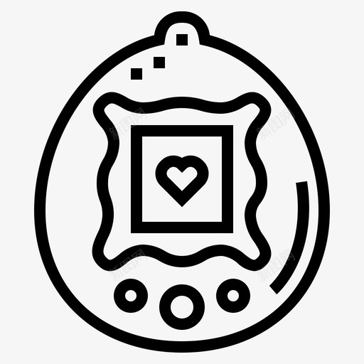 Tamagotchi背面9线性图标svg_新图网 https://ixintu.com Tamagotchi 线性 背面9