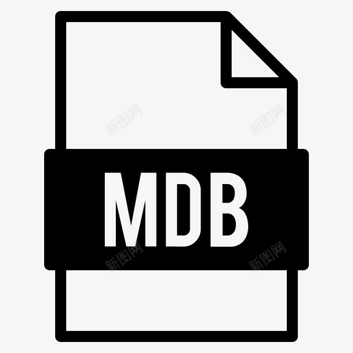mdb文件文档扩展名图标svg_新图网 https://ixintu.com mdb文件 扩展名 文件类型vol2solid 文档 类型