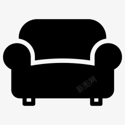 客厅躺椅沙发椅子家具图标高清图片