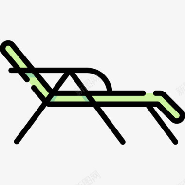 躺椅家具51线性颜色图标图标