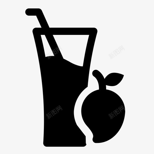芒果汁饮料生活方式图标svg_新图网 https://ixintu.com 生活方式 芒果汁 饮料 饮料字形