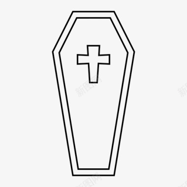埋葬棺材尸体图标图标