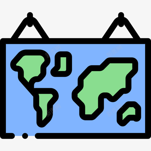 世界地图地理37线性颜色图标svg_新图网 https://ixintu.com 世界地图 地理37 线性颜色