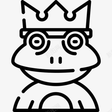 青蛙王子奇幻人物24直系图标图标