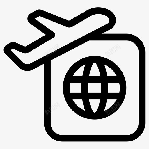 旅行国际旅行护照图标svg_新图网 https://ixintu.com 国际 护照 旅行 签证 飞机