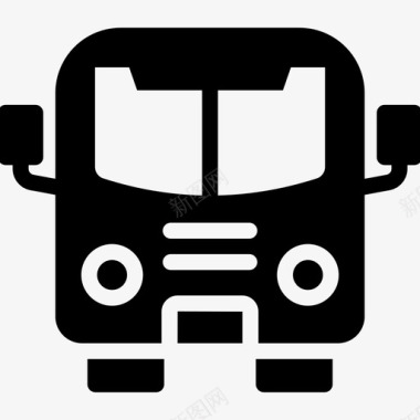 公共交通巴士汽车运输工具图标图标