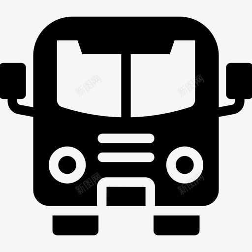 公共交通巴士汽车运输工具图标svg_新图网 https://ixintu.com 交通 公共 图标 字形 巴士 汽车 车辆 运输工具 面包车