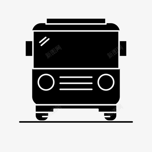 公共汽车目的地公共图标svg_新图网 https://ixintu.com 交通 公共 公共交通设施 公共汽车 旅游 目的地