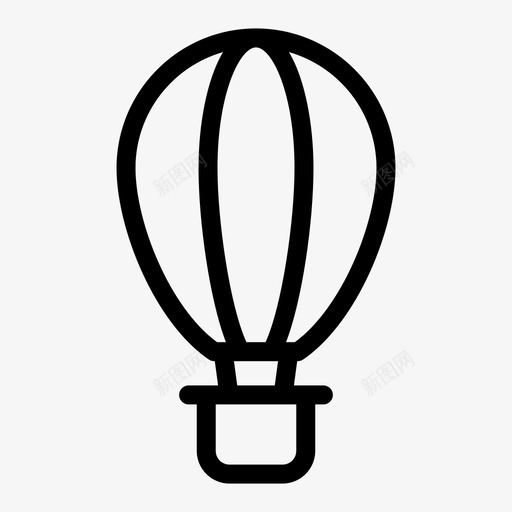 热气球冒险气球图标svg_新图网 https://ixintu.com 冒险 气球 热气球 航空运输 运输线矢量图标集 降落伞气球