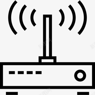 路由器设备41线性图标图标