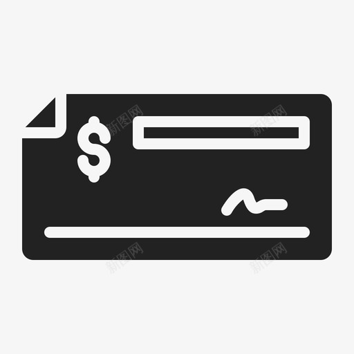 支票银行业务货币图标svg_新图网 https://ixintu.com 业务 交易 付款 字形 支票 财务 货币 银行业务
