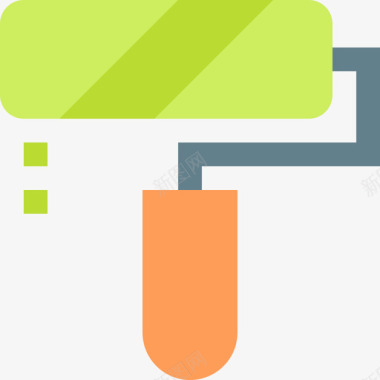 油漆辊编辑器4平面图标图标