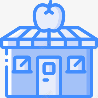 水果店便利设施5蓝色图标图标