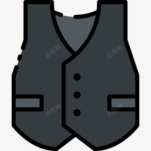 背心衣服143线性颜色图标svg_新图网 https://ixintu.com 线性颜色 背心 衣服143