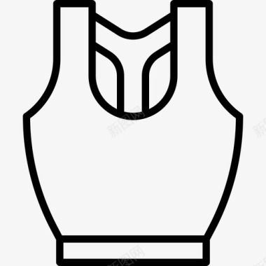 运动胸罩衣服141直线型图标图标