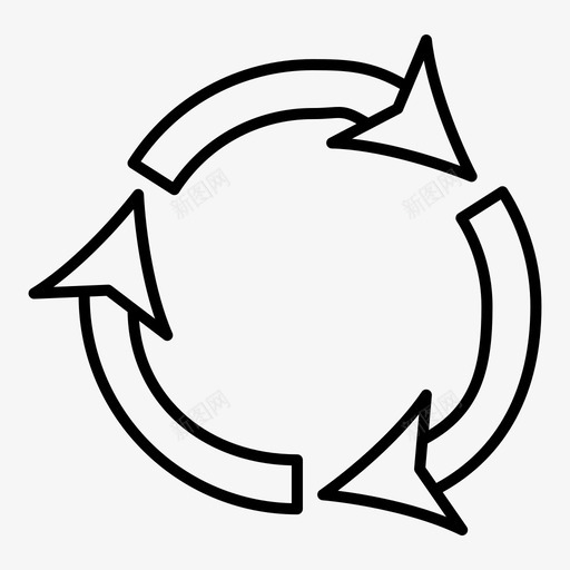 回收标识清洁生态图标svg_新图网 https://ixintu.com 回收标识 垃圾 清洁 生态