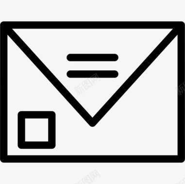电子邮件网页与编程1线性图标图标