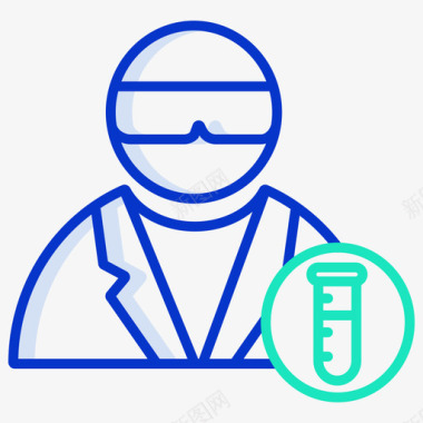 科学家科学技术5轮廓颜色图标图标