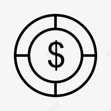 美元目标业务焦点图标图标