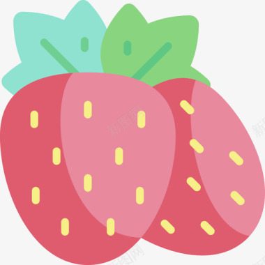 草莓春71平坦图标图标