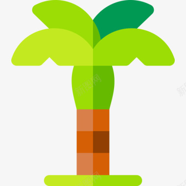 棕榈树树8平坦图标图标