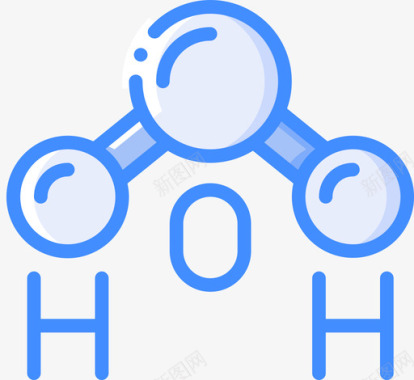 分子水13蓝色图标图标