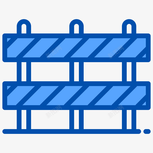 屏障建筑67蓝色图标svg_新图网 https://ixintu.com 屏障 建筑 蓝色