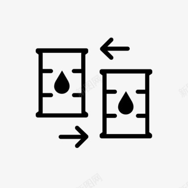 石油供应桶装货物图标图标