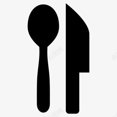 餐具套装食物叉子图标图标