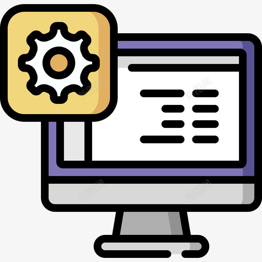 计算机网络开发线性色彩图标svg_新图网 https://ixintu.com 开发 线性 网络 色彩 计算机