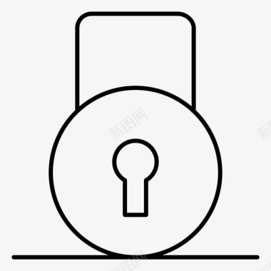 钥匙锁垫保护图标图标