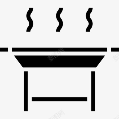 烤架厨房72填充图标图标