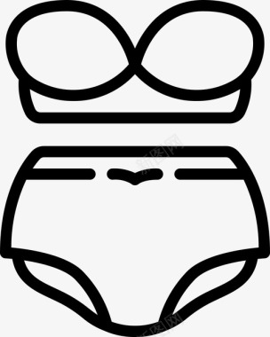 内衣内裤4直线型图标图标