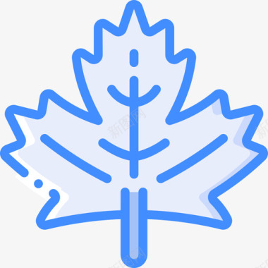 枫叶植物29蓝色图标图标