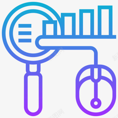 搜索网络分析8梯度图标图标