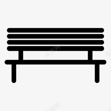 长凳座椅坐姿图标图标