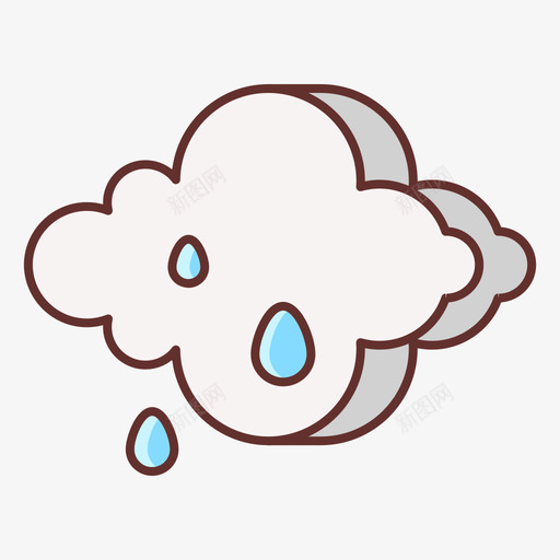 多云天气224线性颜色图标svg_新图网 https://ixintu.com 多云 天气 线性 颜色