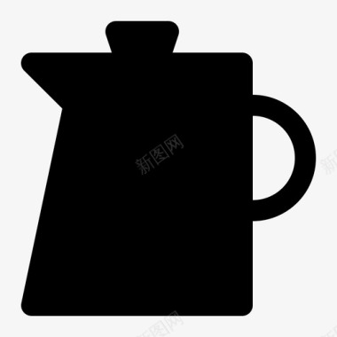 咖啡壶服务器厨师饮料图标图标