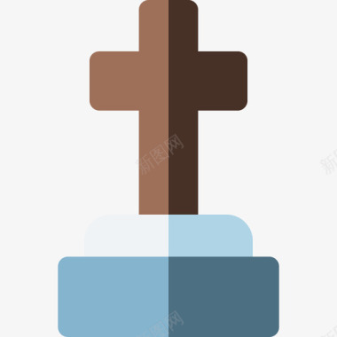 基督教十字架葬礼12号平铺图标图标