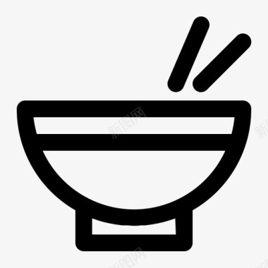 筷子碗早餐吃图标图标