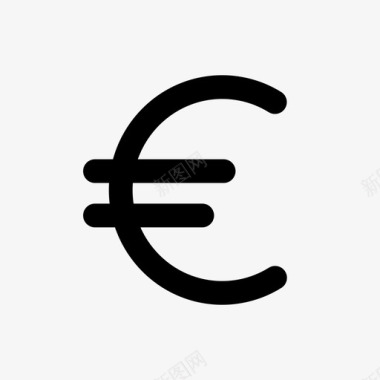 欧元货币商业基本用户界面包图标图标