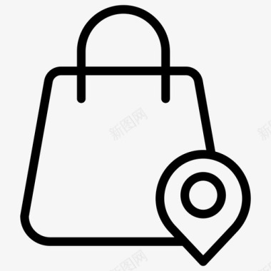 购物袋别针位置购物袋图标图标