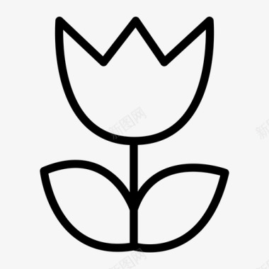郁金香植物雏菊图标图标
