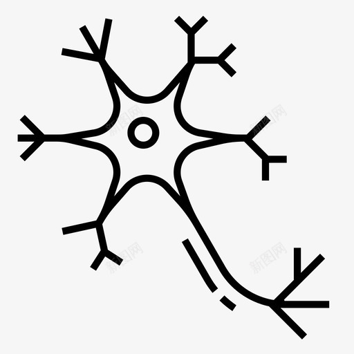 神经元生物学细胞图标svg_新图网 https://ixintu.com 人体 图标 生物学 神经 神经元 神经系统 线图 细胞 解剖