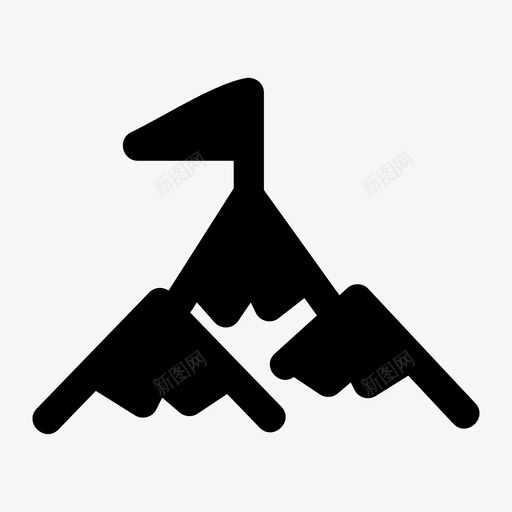 登山成就目标图标svg_新图网 https://ixintu.com 事业 成功 成就 登山 目标
